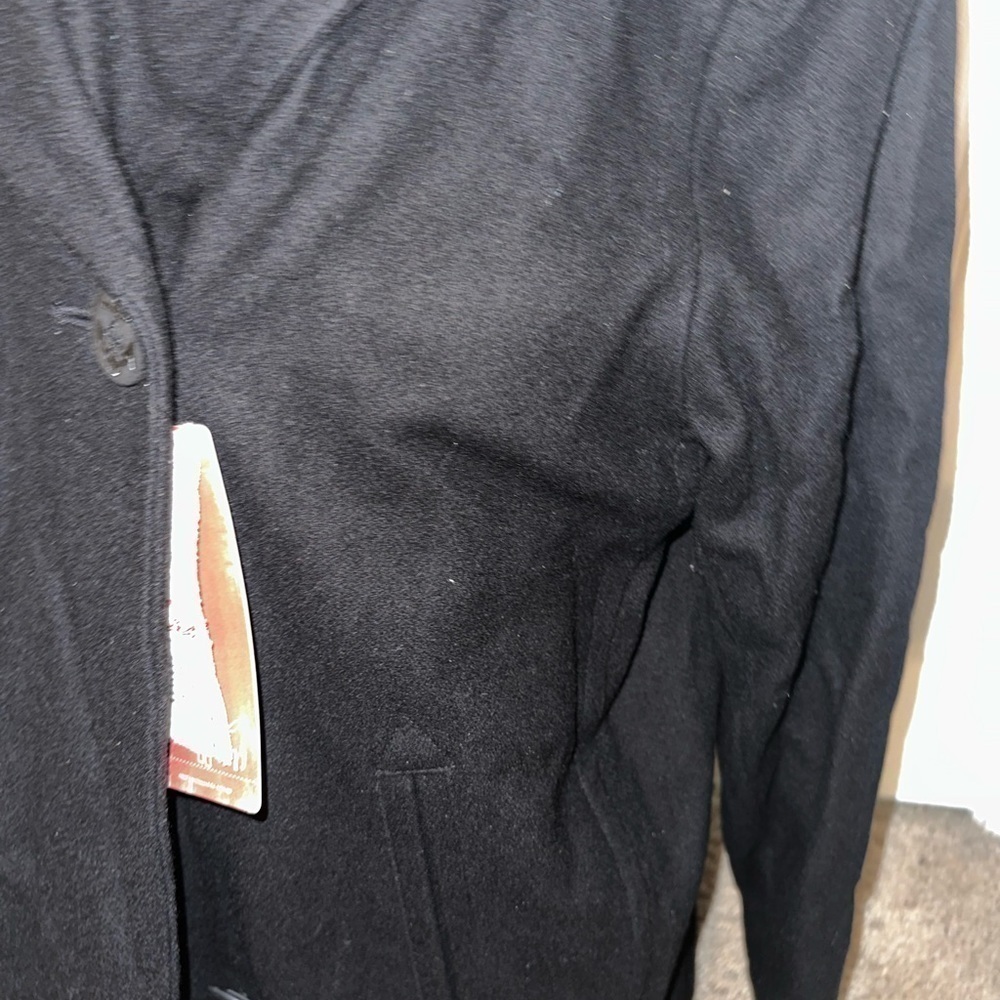 Levi's Men's button Up Black Wool Outdoors Hiking Winter Fashion Jacket Coat L - Picture 4 of 8